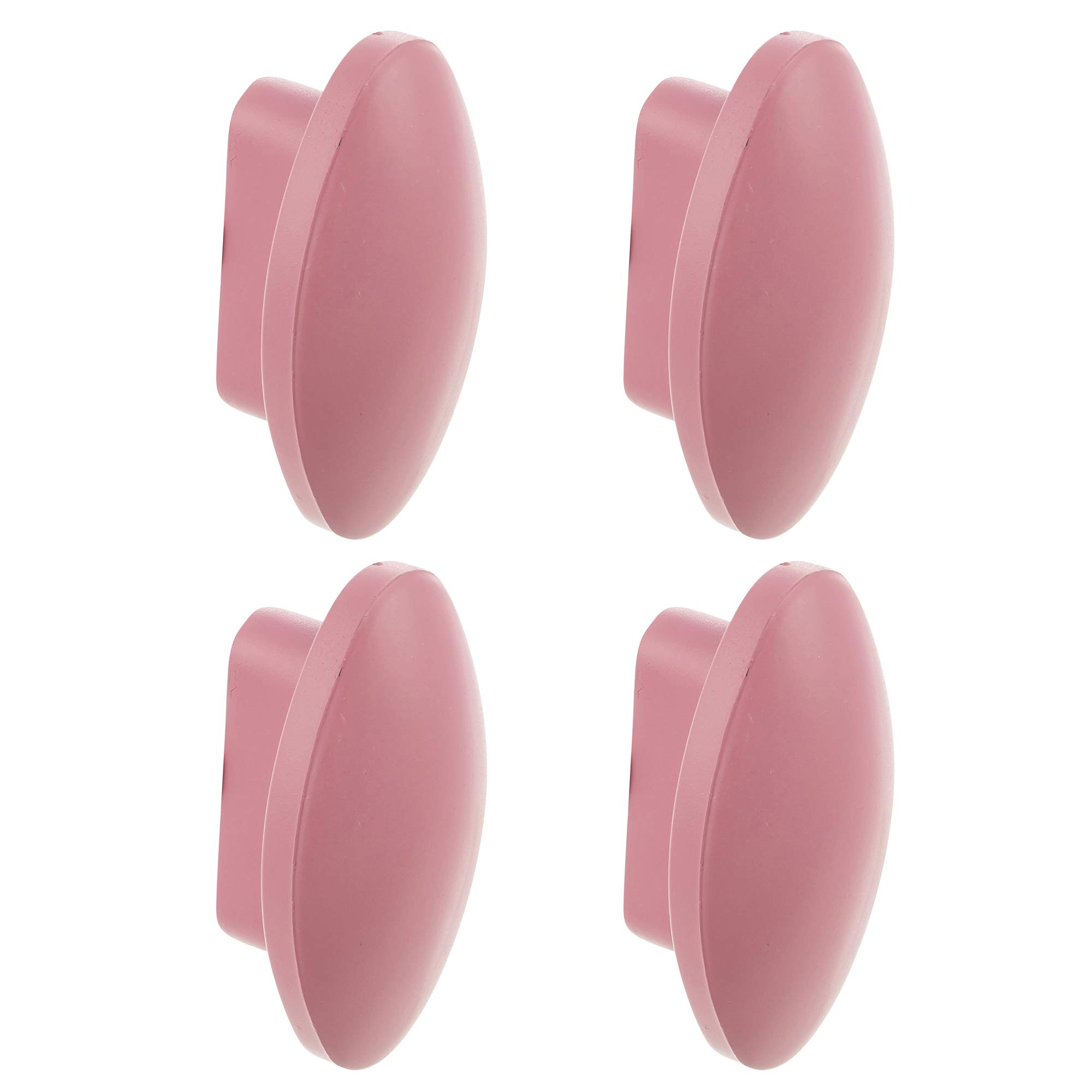 Urbnliving Pink Plastic Oval Plastic Door Knobs Handles Drawer Cupboard Pull Furniture Cabinet Small Colour (4, )