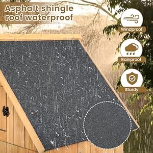 Wooden Outdoor Storage Shed with Double Doors,70” Tall Waterproof Storage Shed with Lock,Sheds & Outdoor Storage with Windproof Tipping for Deck,Backyard Garden and Yard Wooden Outdoor Storage Shed with Double Doors70 Tall Waterproof Storage Shed with LockSheds Outdoor Storage with Windproof Tipping for DeckBackyard Garden and Yard