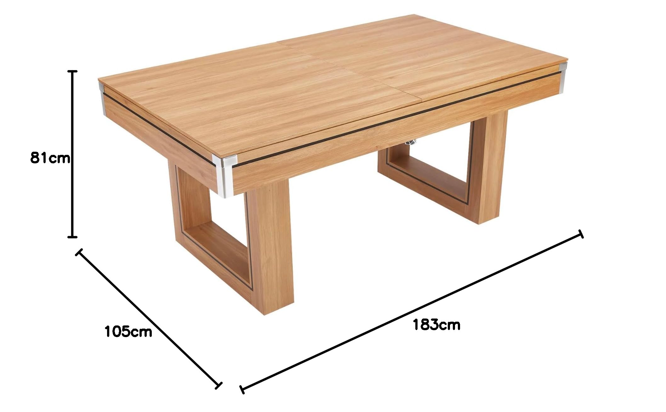 Tavolo da biliardo multifunzionale con piano da pranzo e ping pong, 1,8 m/2,1 m, tutti gli accessori inclusi, perfetto per giochi in famiglia e tempo libero