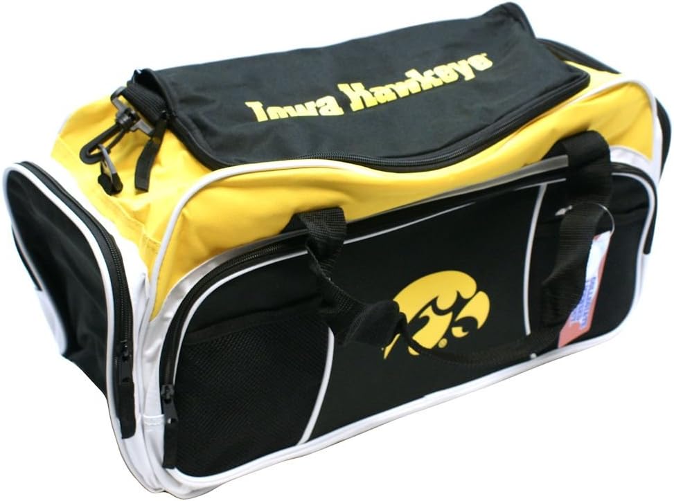 NCAA Iowa Hawkeyes Tuck Duffel Bag, Yellow