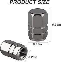 Vista 2 de alpmosn Tapas de Vástago de Válvula de Neumático de Aluminio, Cubiertas de Válvula de Rueda, Accesorios a Prueba de Polvo para Coche, Universal