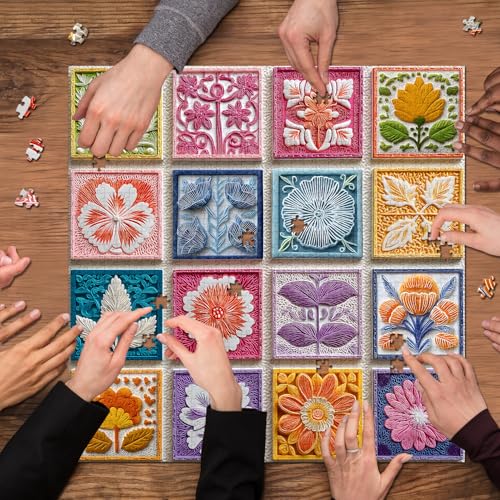 PICKFORU Bloom Carve Rompecabezas de 1000 Piezas para Adultos, Flores y Plantas Naturales, Puzzle Desafiante miniatura 6
