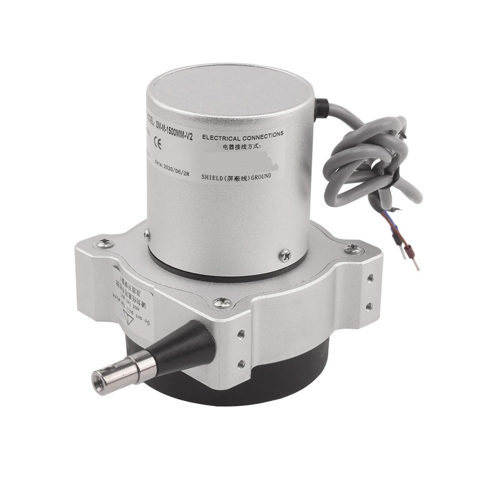 RWRAPS SM-M 1000-2000mm Voltage Output Pull Rope Resistance Potentiometer Draw Wire Displacement Sensor (Color : 2000mm-V2(0-10V))