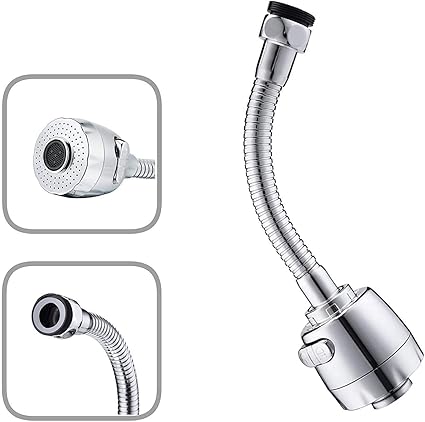 WOTOFY Water Faucet Sprayer Faucet Shower Water Filter Faucet 360 Degree Rotating Kitchen Faucet Aerator Nozzle Sprayer 2 Level Adjusting Water Faucet for Saving Wate Filter Kitchen Accessories