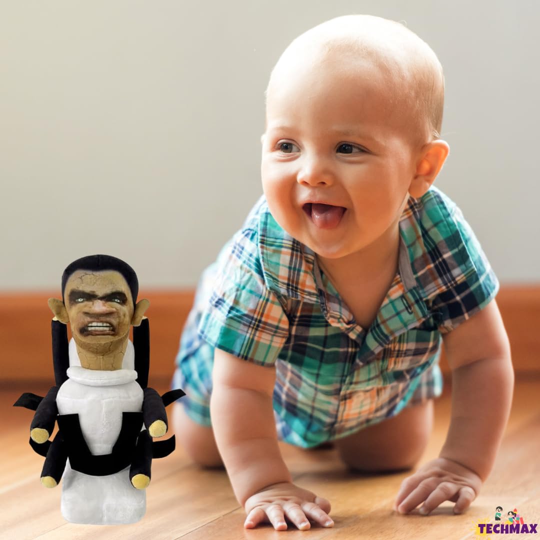 TechMax Solution Scary Toilet Gman Decoy Horror Game Fun and Whimsical Trio Cameraman Soft Plush 4