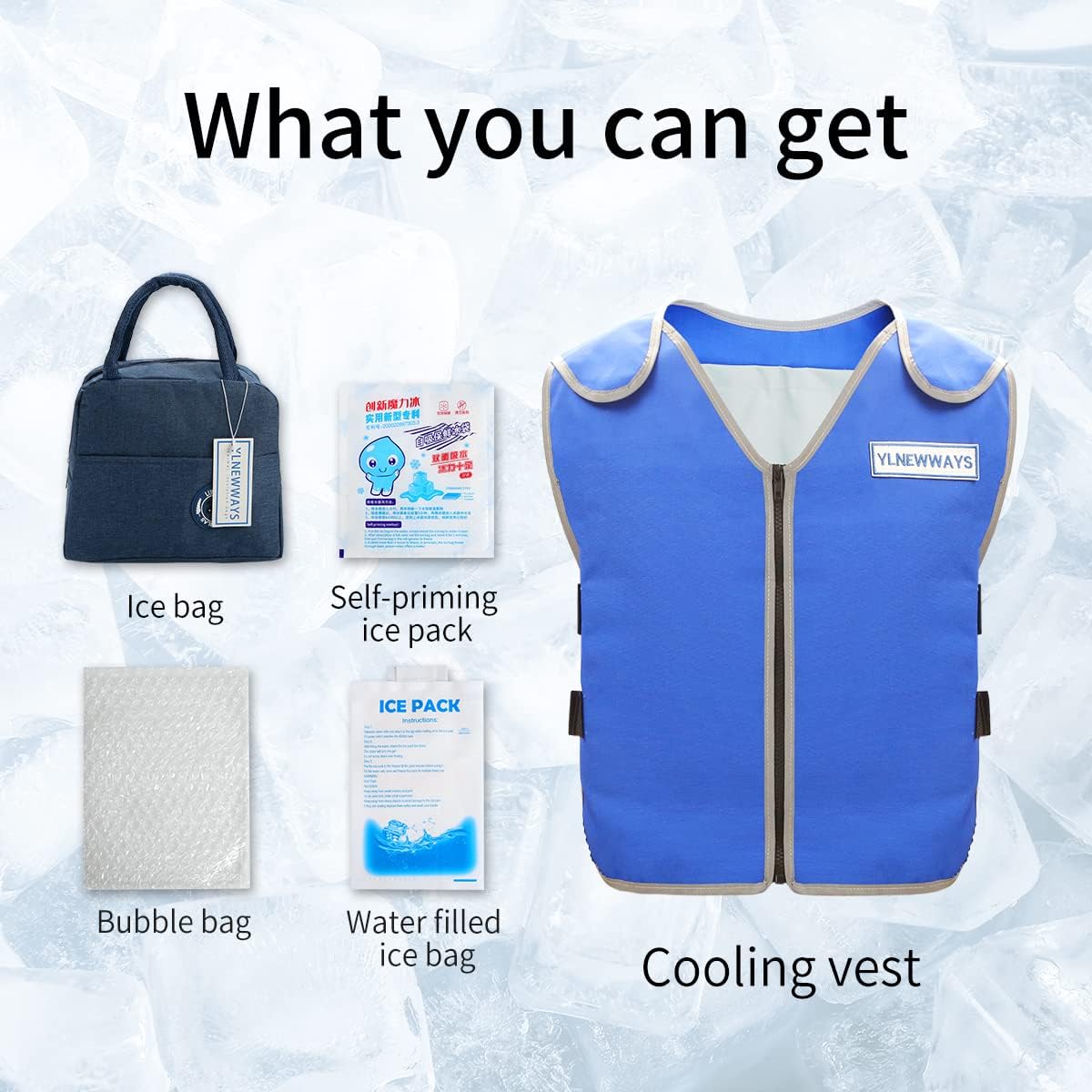 Cooling Vest for Men&Women, Ice Reflective Vest with 24 PCS Ice Packs, Cool Jacket for Hot Weather with Pockets, Unisex Adult Workout Apparel - Image 6