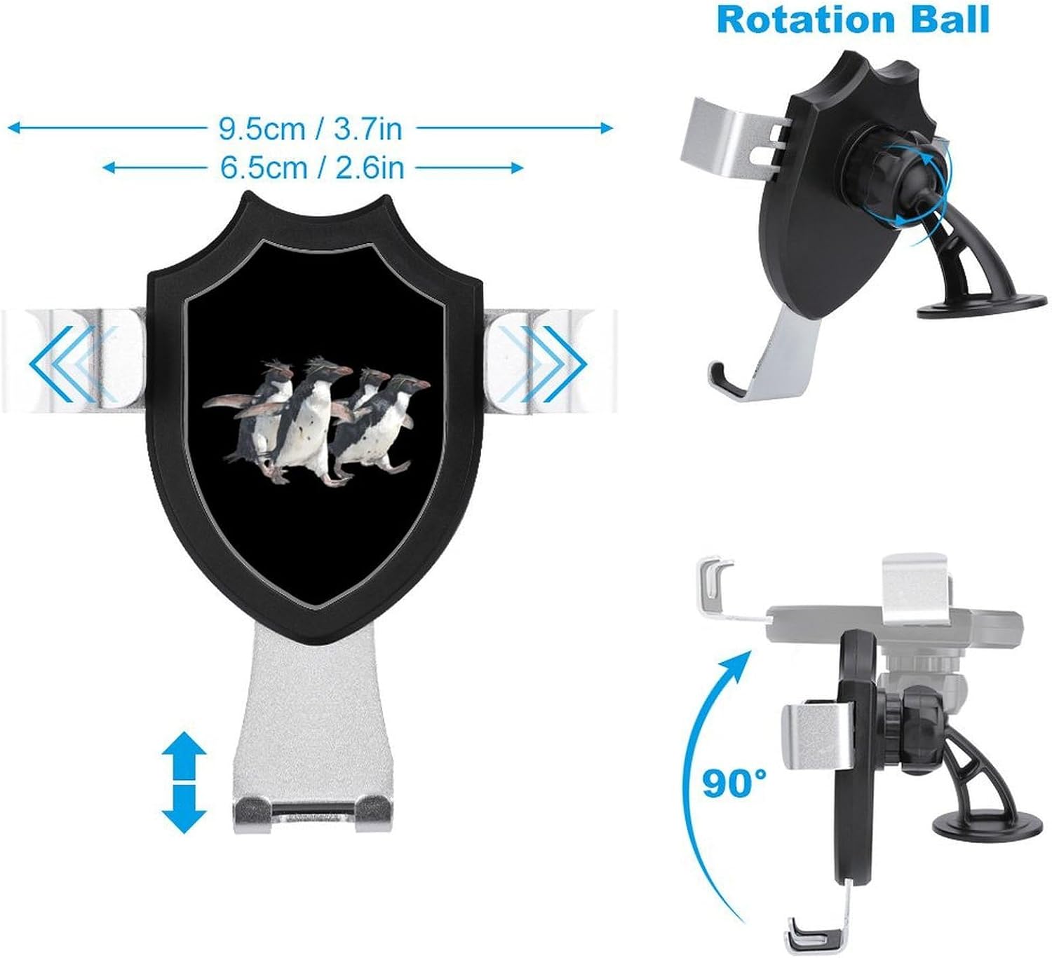 Funny Penguins Car Phone Holder Mount image 2