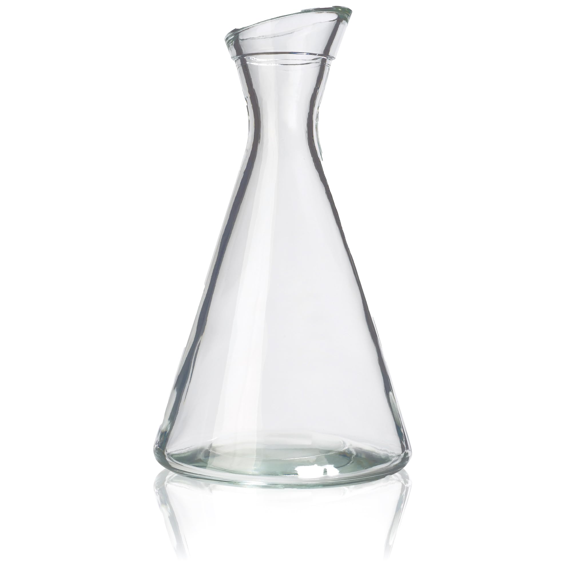Stölzle - Caraffa in vetro superiore Pisa, set da 6 caraffa da 1 l, con collo obliquo/caraffa in vetro di alta qualità, adatta come caraffa per acqua, per limonata, caraffa per vino