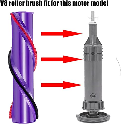 Miniatura 8 de Odashen Barra de rodillo de repuesto para Dyson V6, pieza de limpiador inalámbrico, 966821-01, 966084-01. (Barra de rodillo de cepillo de 4 puntas)