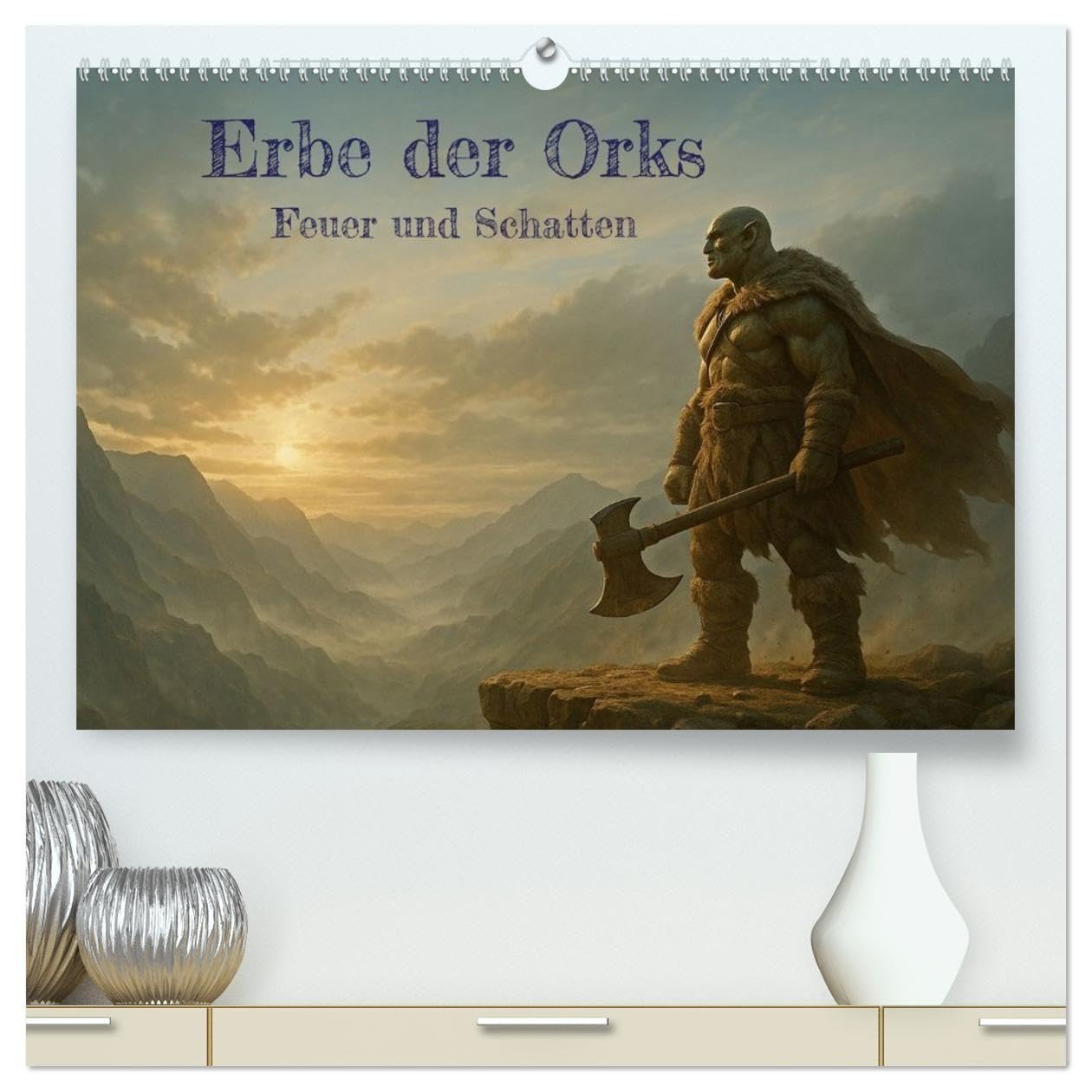 Erbe der Orks. Feuer und Schatten (hochwertiger Premium Wandkalender 2026 DIN A2 quer), Kunstdruck in Hochglanz: Eine bildgewaltige Reise in die Welt ... - rau, mystisch und erhaben. (CALVENDO Kunst)
