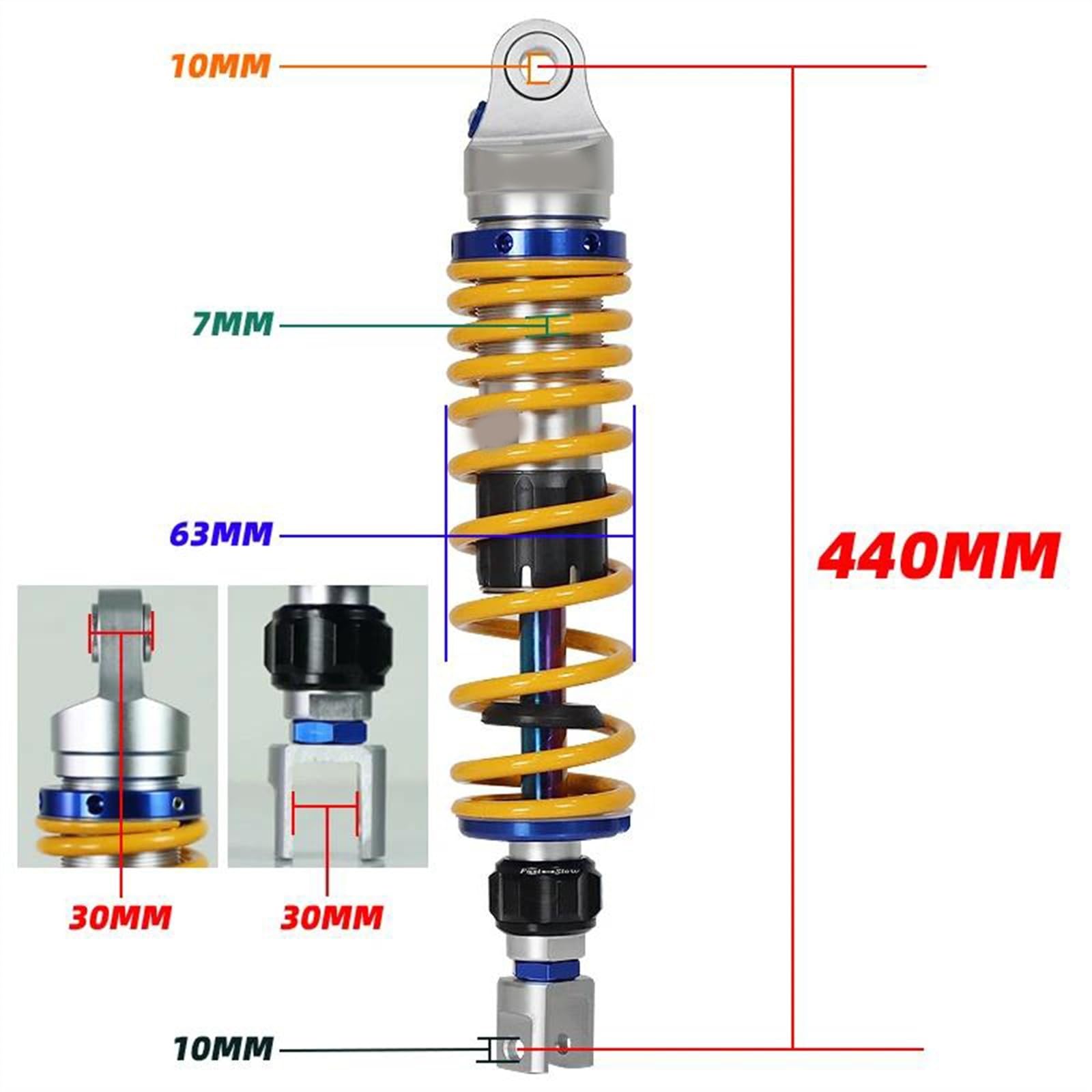 Amazon.co.jp: オートバイリアショックアブソーバー に適合するC400GT