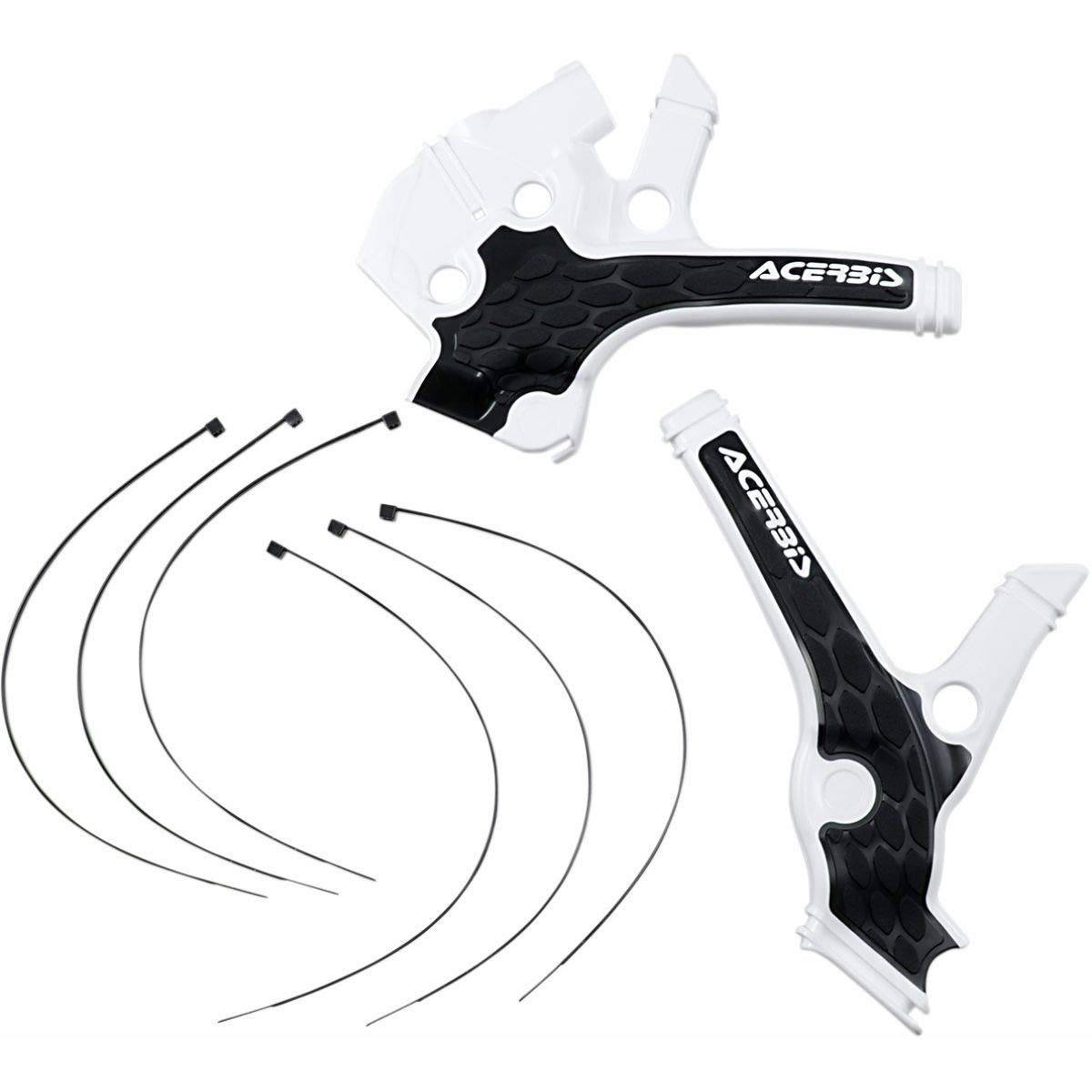 Acerbis - 18+ Yamaha YZ65 Frame Guards- X-Grip - Black/White