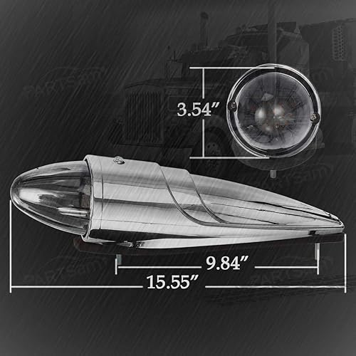 Miniatura 2 de Partsam 5 luces LED de 21 luces LED de humo para cabina de techo para correr, cromadas superbrillantes, resistentes luces de repuesto para camiones