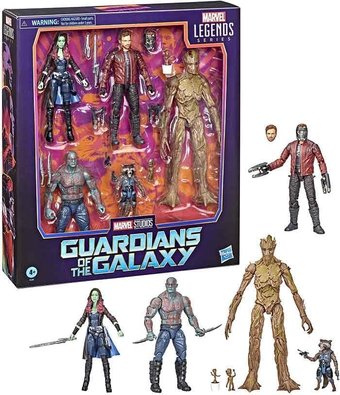 Miniatura 3 de Marvel Legends Guardianes de la Galaxia - Juego de figuras de acción de 6 pulgadas, paquete múltiple de Guardianes