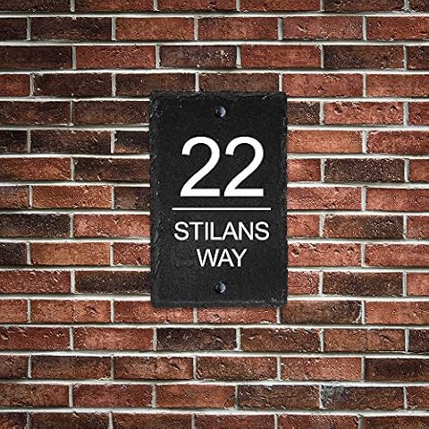 Personalised Natural Slate House Number Sign Cover