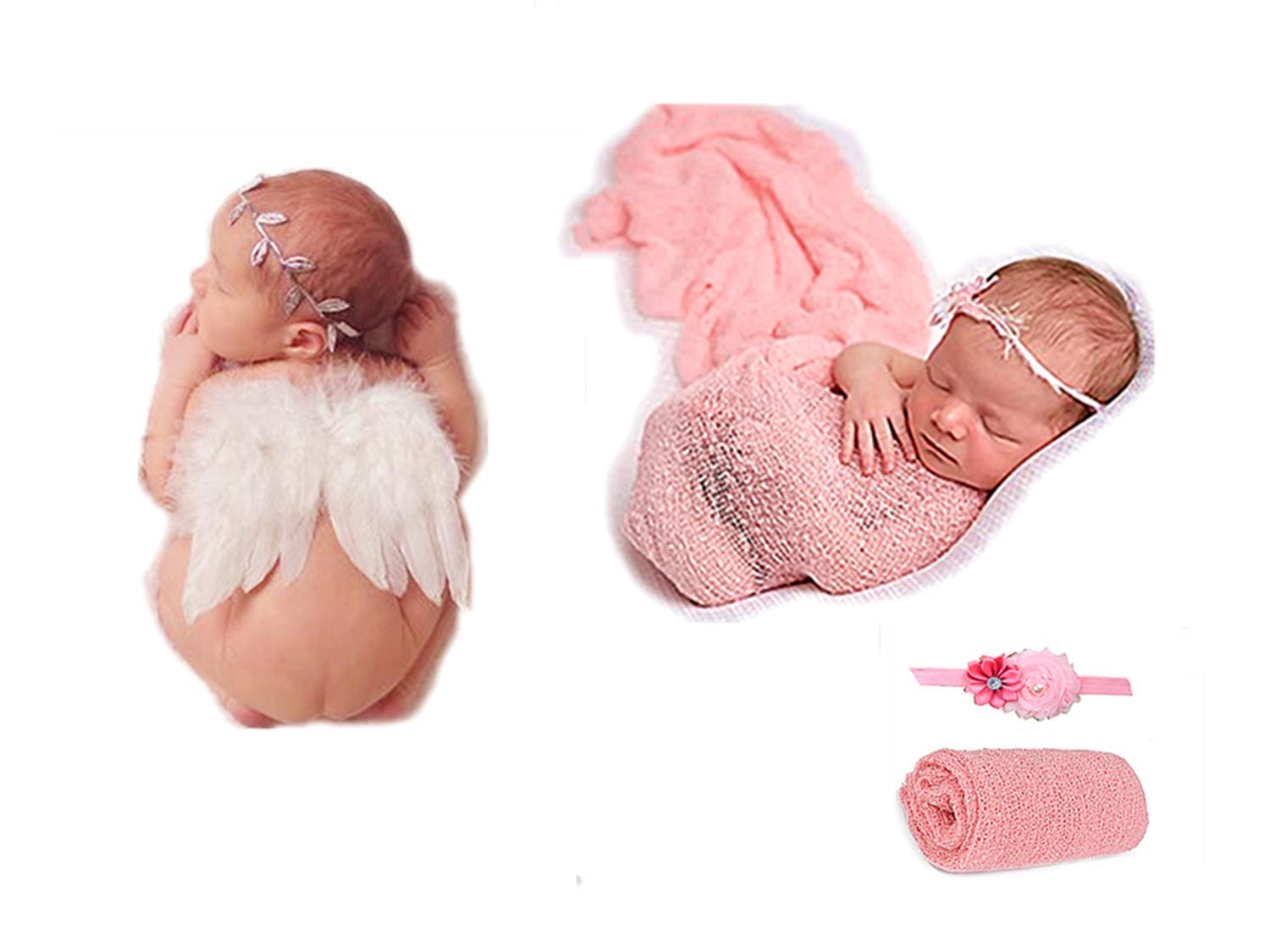 2 Sets of Newborn Photography Props Costume(0-6 Months)