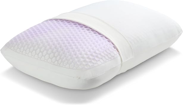 Purple GridCloud Pillow Down-Alternative Pillow, GelFlex Grid for Soft Support & Pressure Relief for Side Sleepers Always-Fluffy Silicone-Coated Fill Breathable Moisture-Wicking Cover - Standard