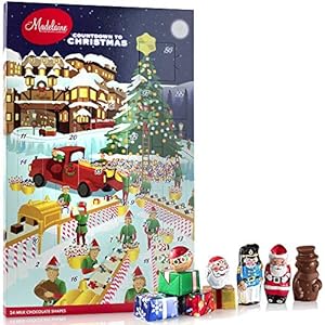 Madelaine Chocolates Santa’s Workshop Christmas Countdown Advent Calendar, Filled With (6 oz – 170 g) Solid Premium Milk…
