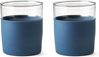 Rabbit Freezable Whiskey Glasses, Set of 2 Chilling Whiskey Glasses with Silicone Sleeve, 8oz No-Dilution Glasses for Whiskey, White Wine and Cocktails, Keep Drinks Cold for Hours, No Ice Needed
