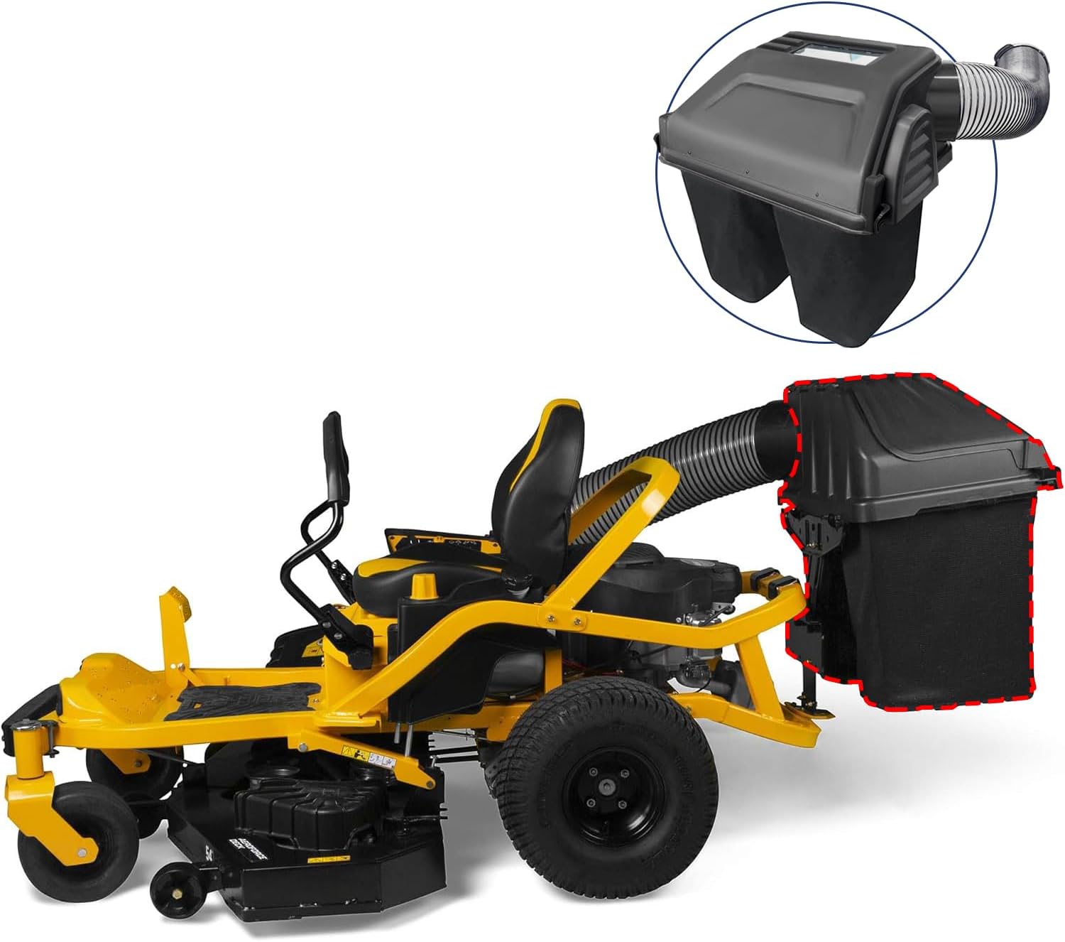 (Note：No Iron stents) Twin Bagger/Double Bagger kit Compatible with 42-46inch Side Discharge Decks 、 Zero-Turn Lawn Mowers 36 Inch Lawn Tractors 2020 and After 36 Inch Double Bagger Riding Mowers