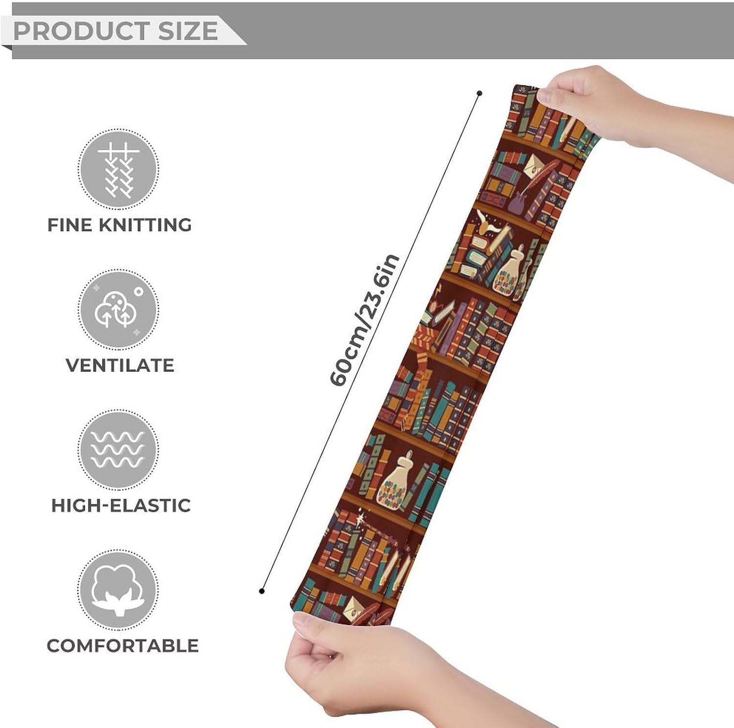 Bookshelf Women Knee High Socks Novelty Thin Thigh Long Stockings Tube Sock Dress Casual