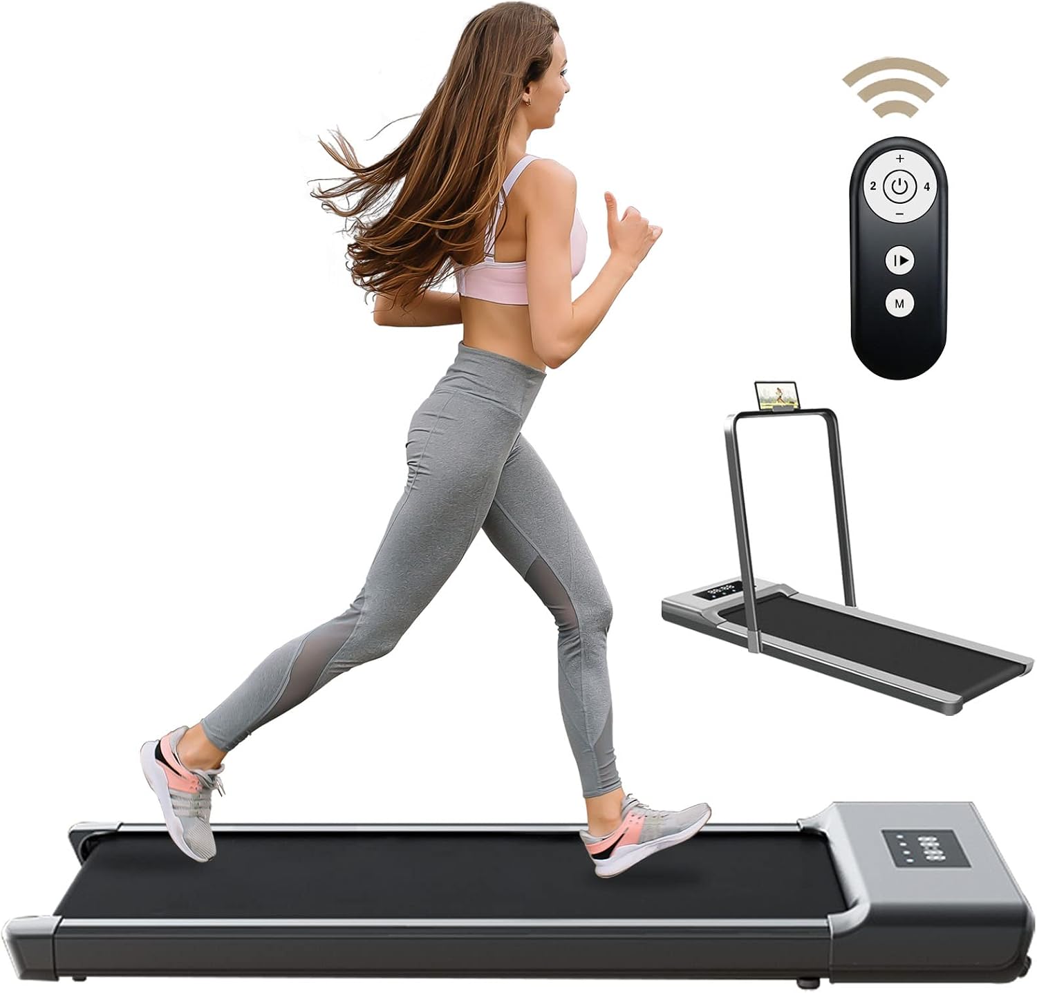 Klappbar Laufband Für Zuhause 14km/h, 2 In 1 Home  Produktbild-Vorschau 5