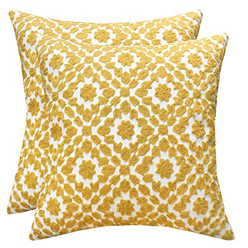 yellow throw pillow covers