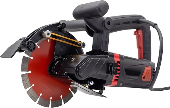 VICSEC 8" Electric Concrete Saw 4800W Wall Chaser Concrete Cutter Brick Concrete Wall Granite Marble Tile with 8" Saw Blade Water Pump Water Hose