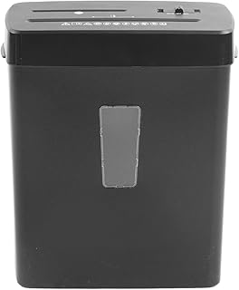 Destruidora Automática de Papel Resistente 8 Folhas Destruidora de Papel de Corte Transversal, Destruidora de Cartões de Corte Cruzado de Baixo Ruído Com Lata de Lixo de Grande