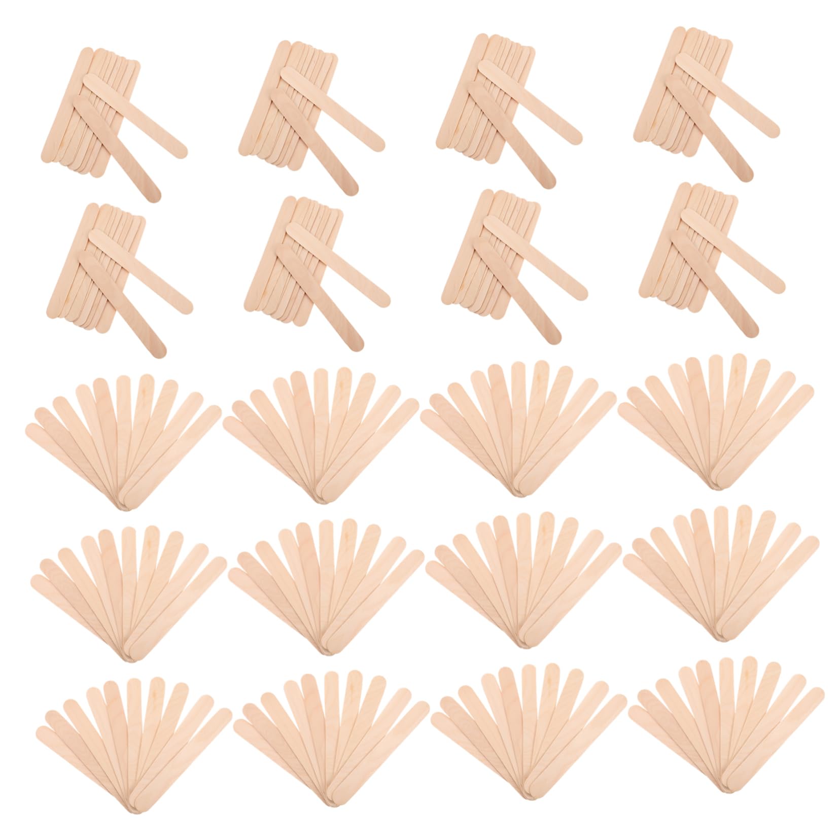 SOLUSTRE Bulk Wooden Tongue Sticks 20-Pack Disposable Medical Depressors Jumbo Size for Clinical Use