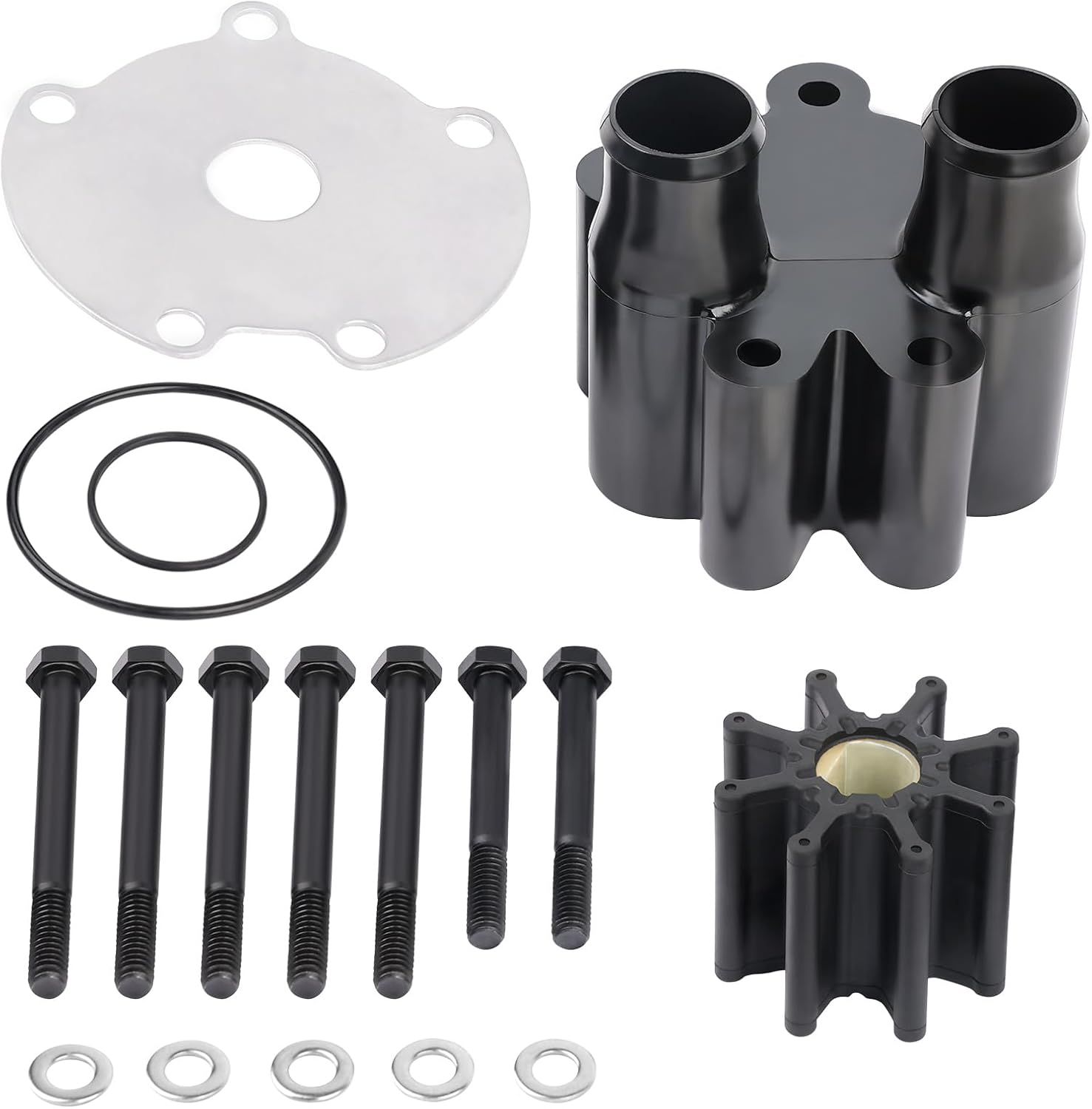 807151A14 Sea Water Pump Housing & Impeller Repair Kit for Mercruiser Bravo Engines, Compatible with Mercury 46-807151A14 46-807151A7 & Sierra 18-3150