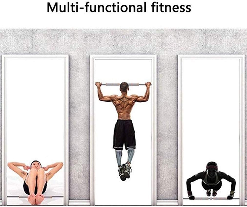 Pull Up Bars HUAHUA Horizontal Bar Free Punching Door Frame Wall Pull-ups Strength Training Bar Telescopic 80-130cm