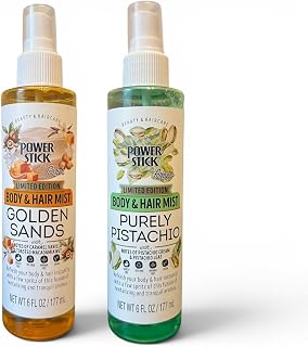 Power Stick Golden Sands & Comfy Cozy, Body & Hair Mist. spray for Her. 12 Fl Oz