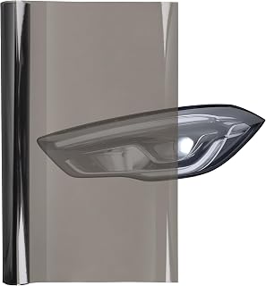 Lypumso 16 x 60 Inches Headlight Taillight Car Tint Vinyl Film, Self Adhesive Fog Lights Sticker Sheet Roll for Car Lights Cover Protection (Smoke Black)
