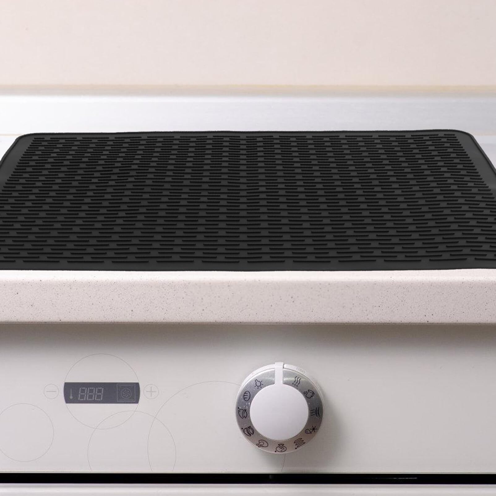 Hitzebeständige Arbeitsplattenmatte aus Silikon Schwarz, Flexibel | Waschbar, Leicht zu Reinigen, für Tisch und Küchenarbeitsfläche, Langlebig bei Hoher Temperatur
