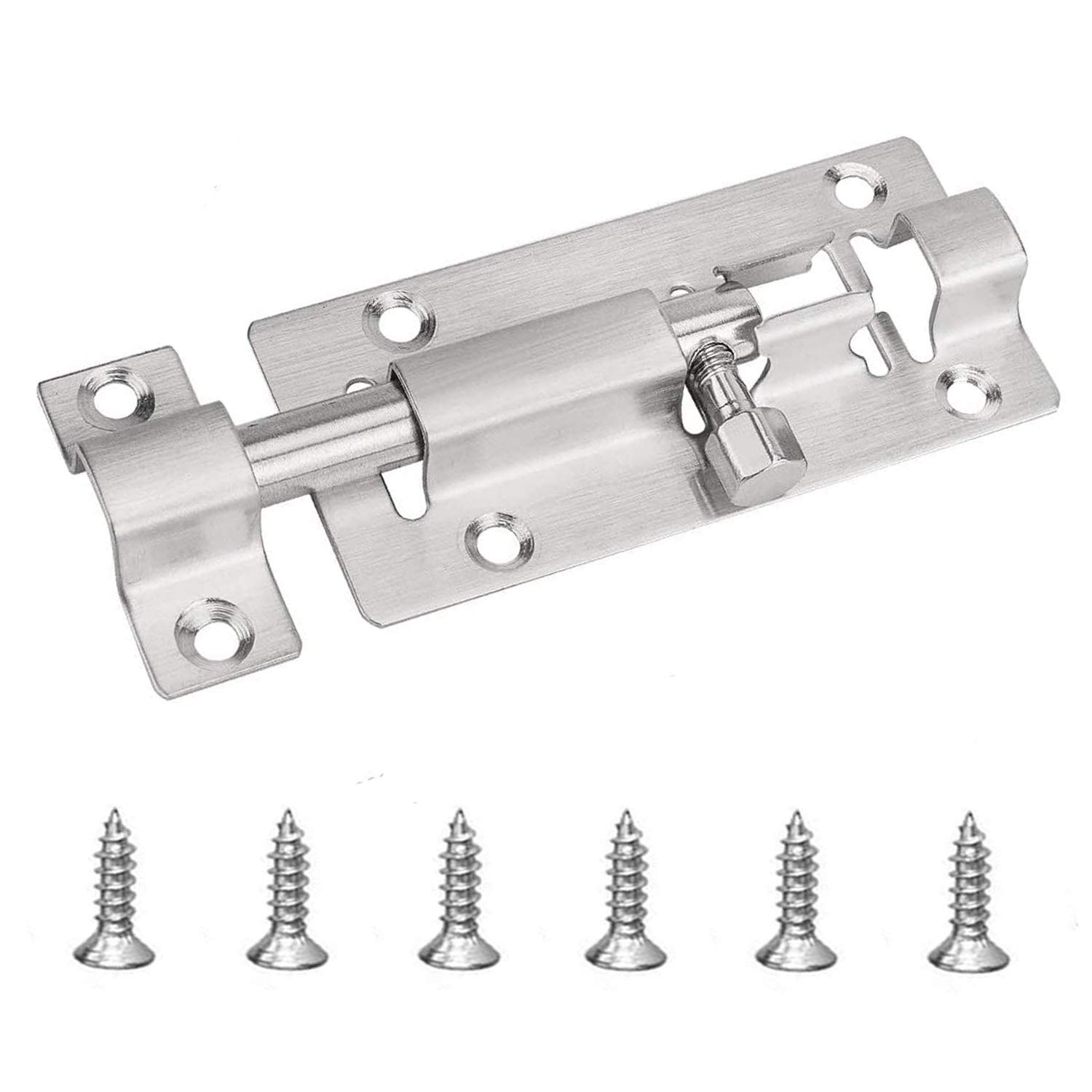 Sliding Door Bolt Barrel Latch Lock for Window Furniture Toilet Bathroom Pet Gate, 3 Inch