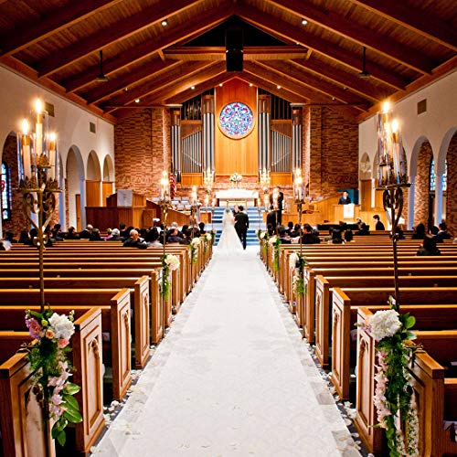 HAISEN Wedding Runner (100ft)，Solid Aisle Runners for Outdoor Weddings Decorations