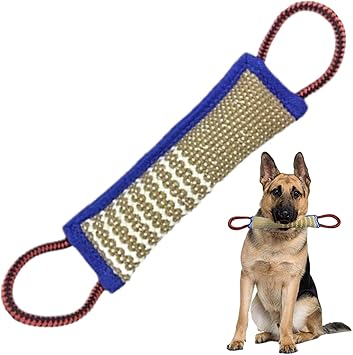 Amazon Co Jp 10 Pcs 犬の咬傷枕 ジュートバイトピロー 2つの快適な強力なハンドルを備えた綱引き犬用おもちゃ 中型から大型犬用のペットインタラクティブおもちゃ Generic ペット用品