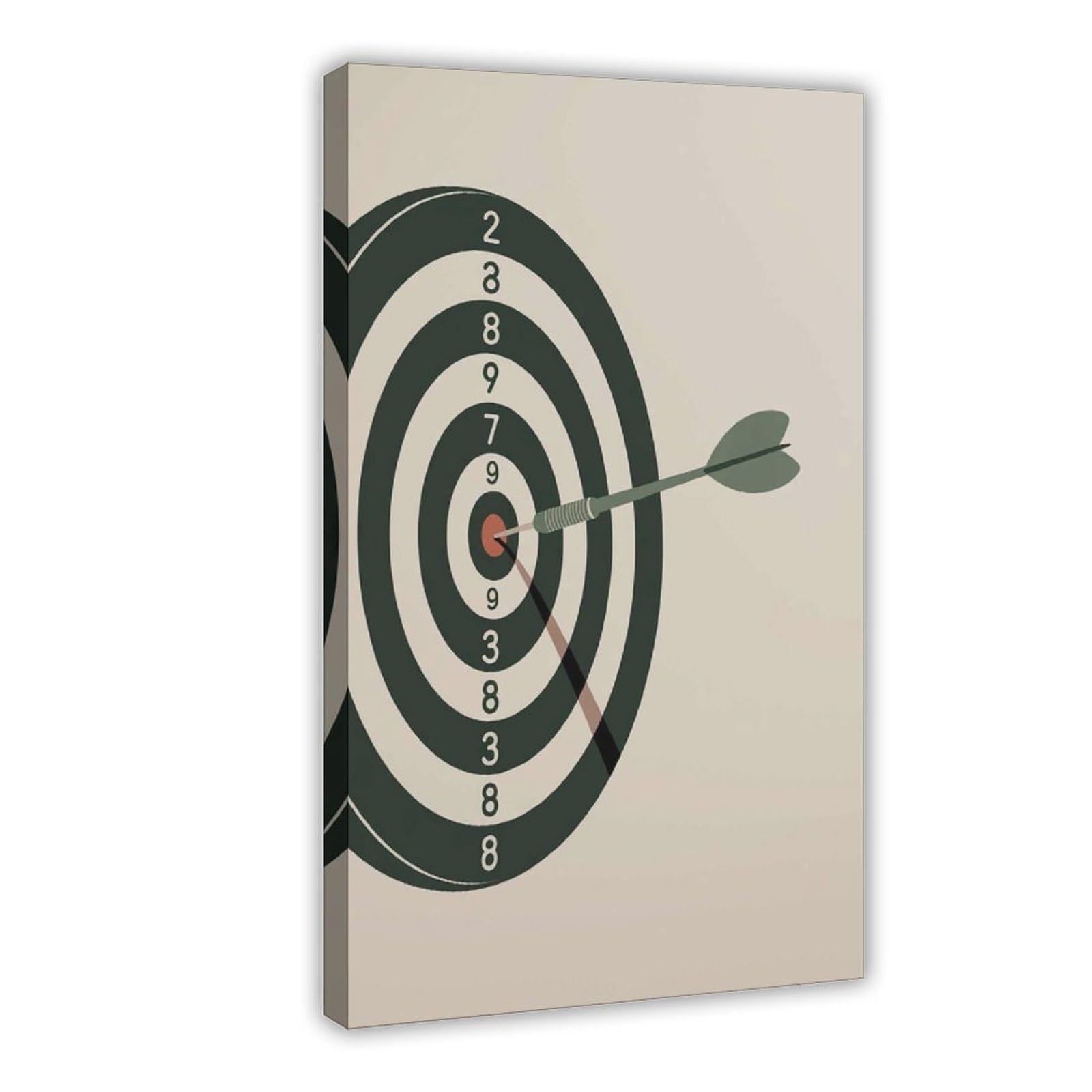 Qnvjqkdsi Frame Dartboard Poster, Vintage Minimalist Art (1) Canvas Poster Bedroom Decor Landscape Office Room Decor Gift 12" L X 18" W