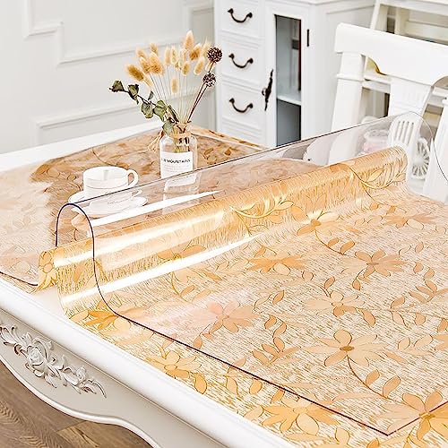 Mantel de vinilo impermeable para bufé, boda, fiesta, restaurante, hule de PVC transparente, se limpia y se puede limpiar, 85 x 90 cm, se vende por metros