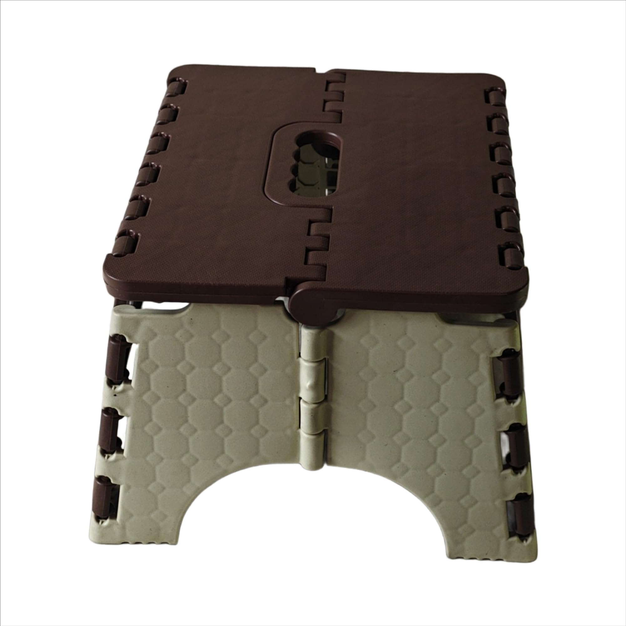 SANWALSA [7 Inch, Pack of 1, Brown & Beige] Super Strong Folding Step Stool | Easy to Carry | Ideal for Kitchen, Bathroom, Bedroom, Camping, Hiking-image-21