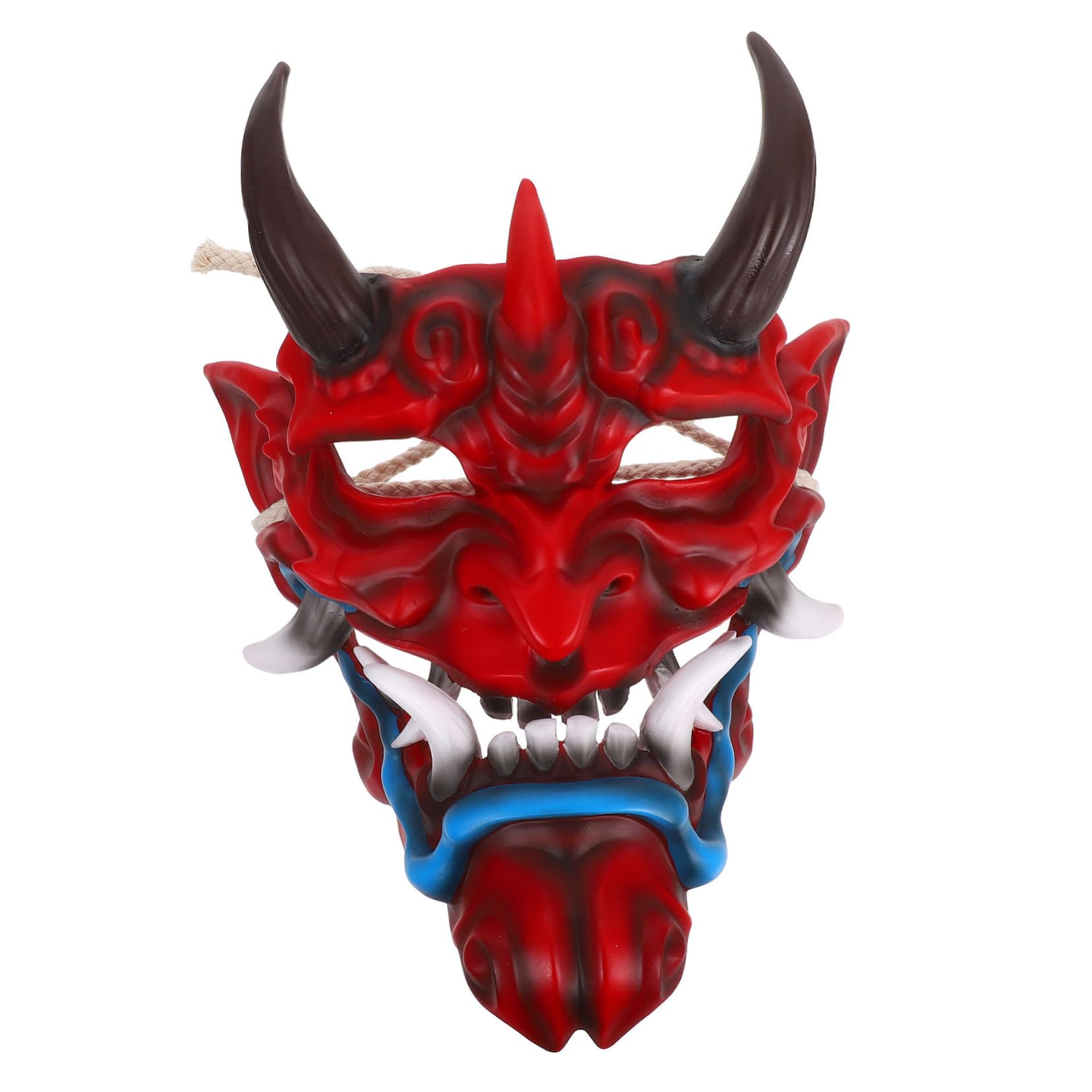 Japonesa Demonio Terror Ligera y Resistente para Fiesta Halloween y Cosplay con Cuernos Cómoda para Eventos Prolongados y Celebraciones Disfrazadas