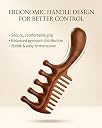 Wooden Scalp Massager Comb – Natural Wood Wide & Fine Tooth with Handle for Hair Growth, Scalp Care & Stress Relief – Detangling Tool for All Hair Types gallery image