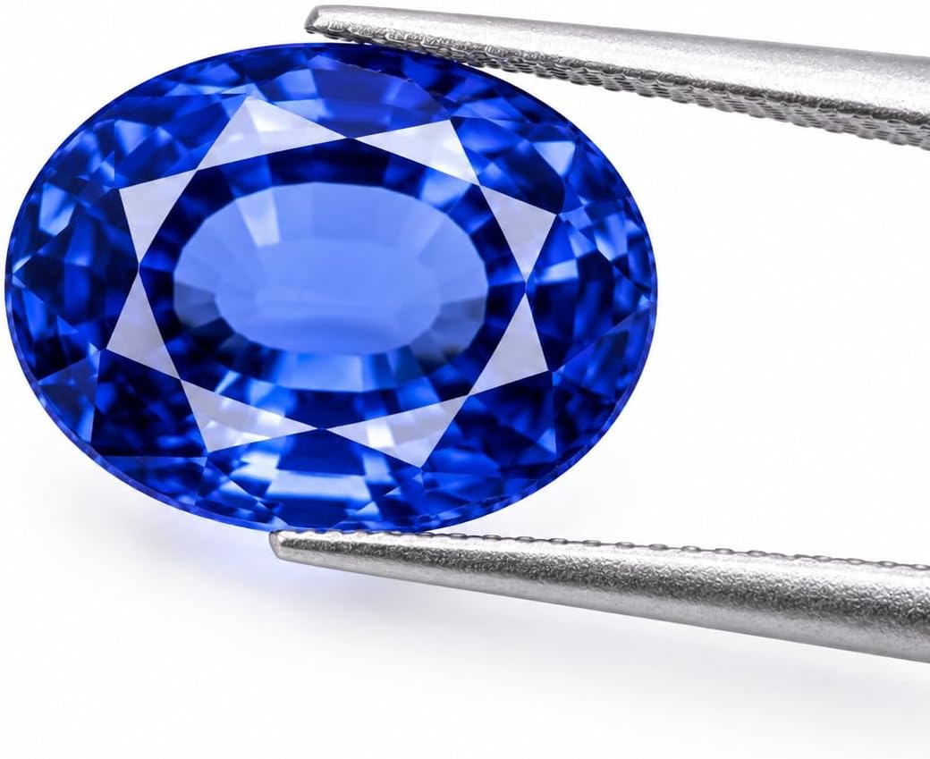 0.6-7 Carat Oval Cut Blue Sapphire Loose Stone, Lab Created Corundum Gemstone, VVS Clarity Loose Gem with AGL Certificate for Ring, Pendant, Earrings, Jewelry Making Gift