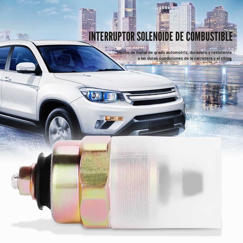 Akozon Válvula de interruptor de solenoide de apagado de combustible de apagado de automóvil 12V para 0330001015