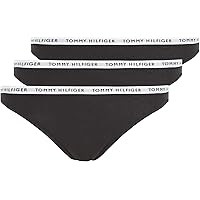 Tommy Hilfiger Donna Slip Confezione da 3 Intimo, Nero (Black/Black/Black)