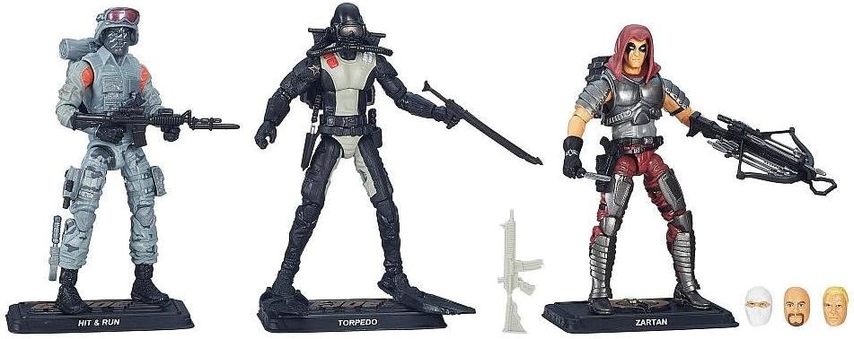 G.I. Joe, 50th Anniversary, Vanishing Act Action Figure Set [Hit & Run, Torpedo, and Zartan], 3.75 Inches