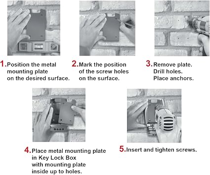 MASTER LOCK Reinforced Security Key Safe, Certified, Weatherproof, Wall Mounted