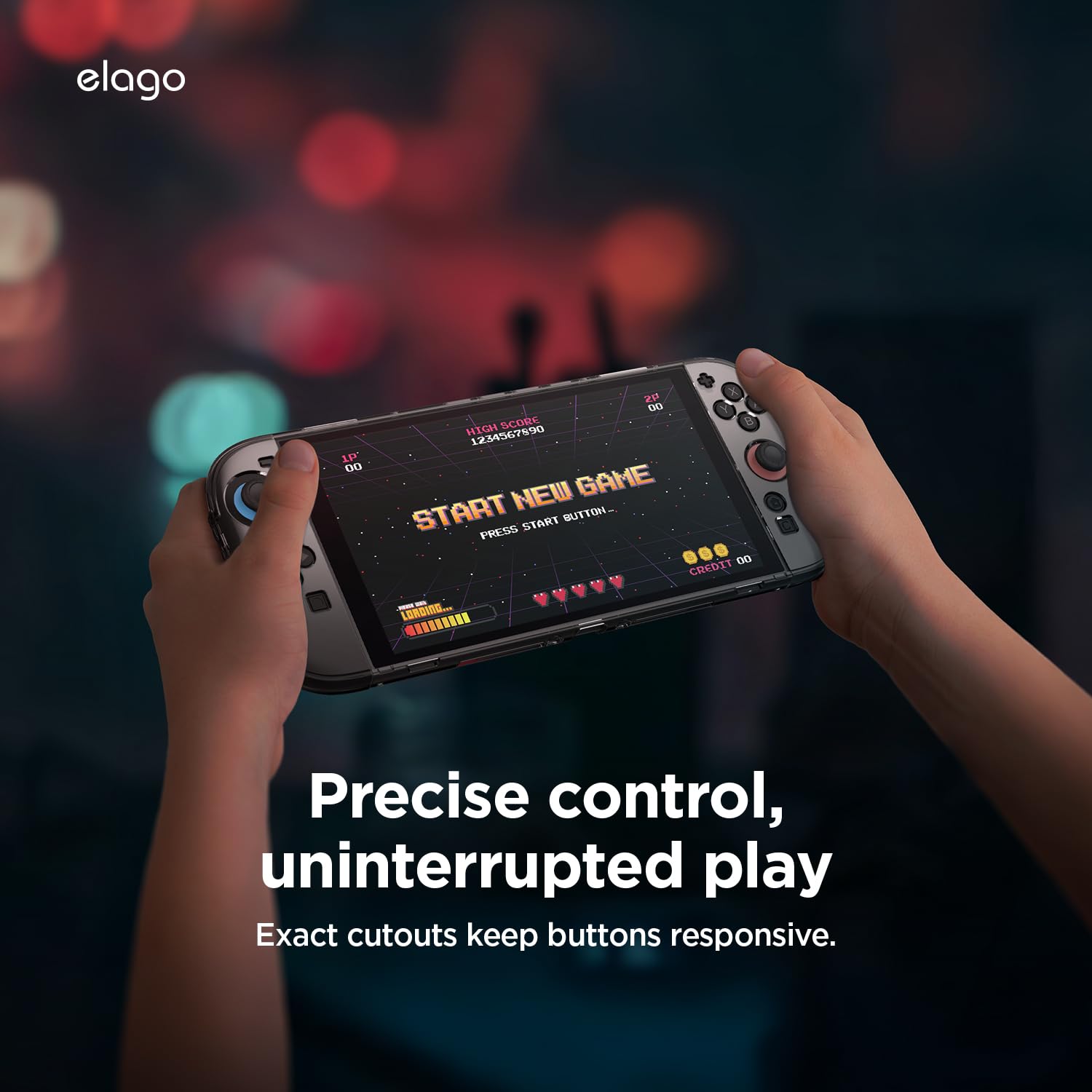 elago Etui Przezroczyste do Nintendo Switch 2 | Smukłe, Twarda Powłoka PC, Odporne na Wstrząsy, Pełne Etui Ochronne, Wygodne Uchwyt, Odporne na Zarysowania