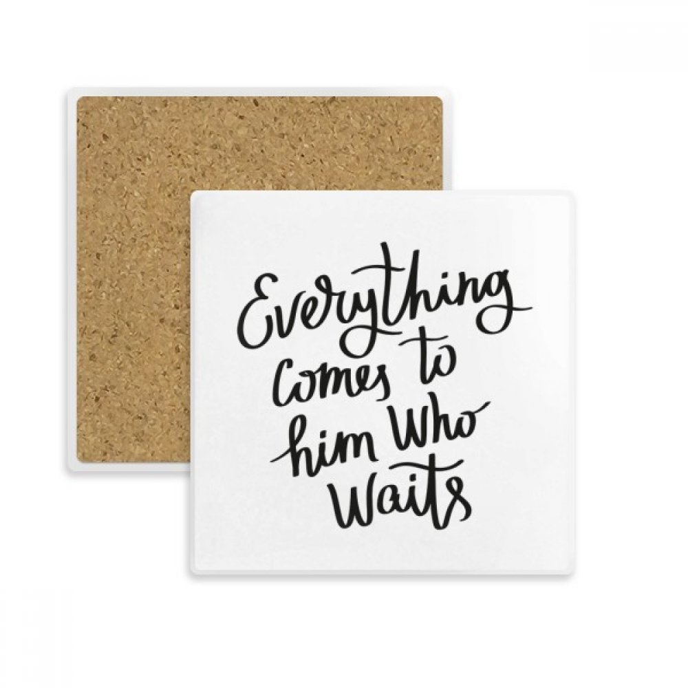 Coaster tasse absorbant en pierre avec citation pour votre pause café